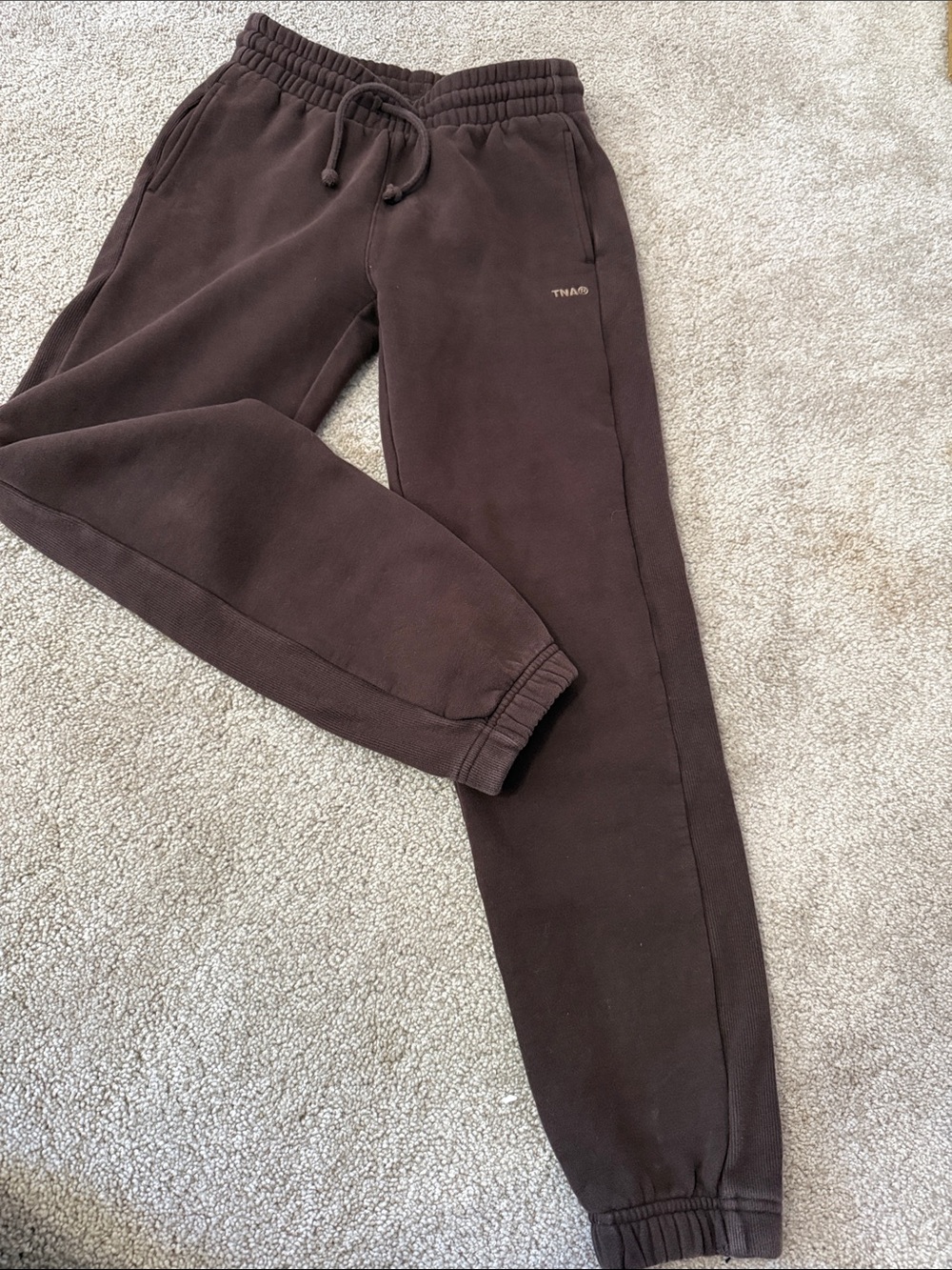 Aritzia / TNA Brown woman’s Fleece Joggers with Drawstring